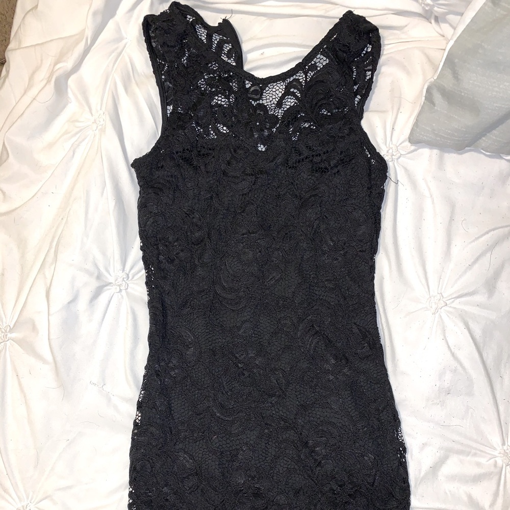 Black lace dress